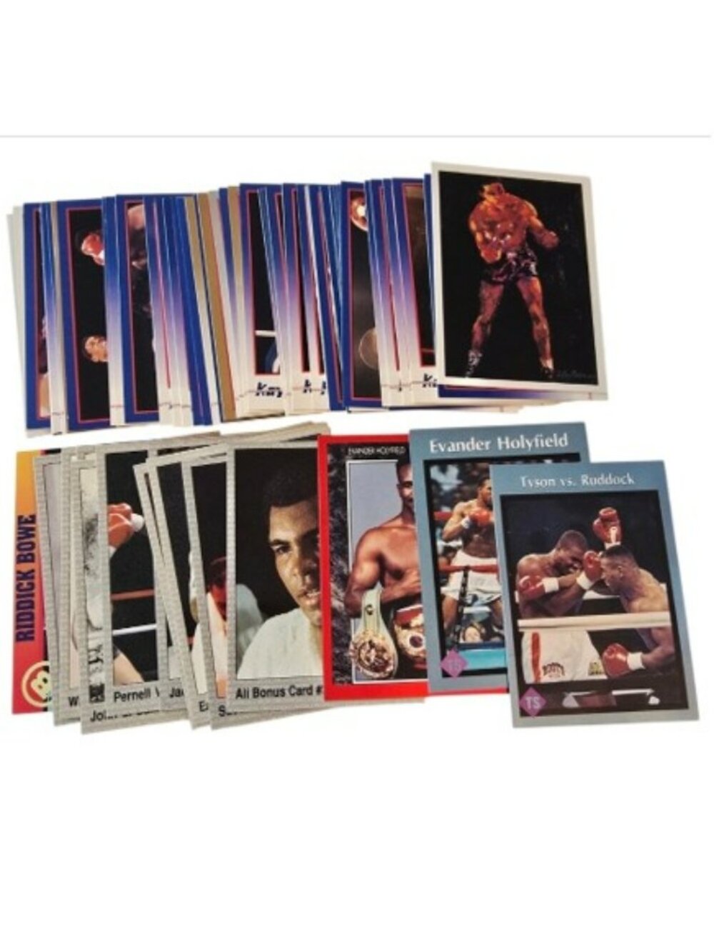 Vintage 1990s Boxing Trading Card Lot 60 Cards Mercer Lennox Lewis Holyfield